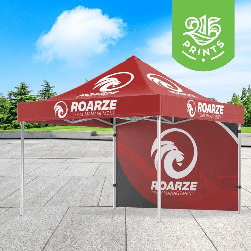 custom canopy tent what size banner for 10x10 tent