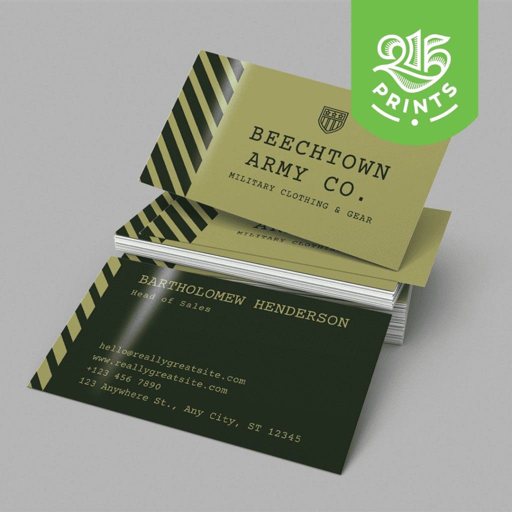 Classic military business cards