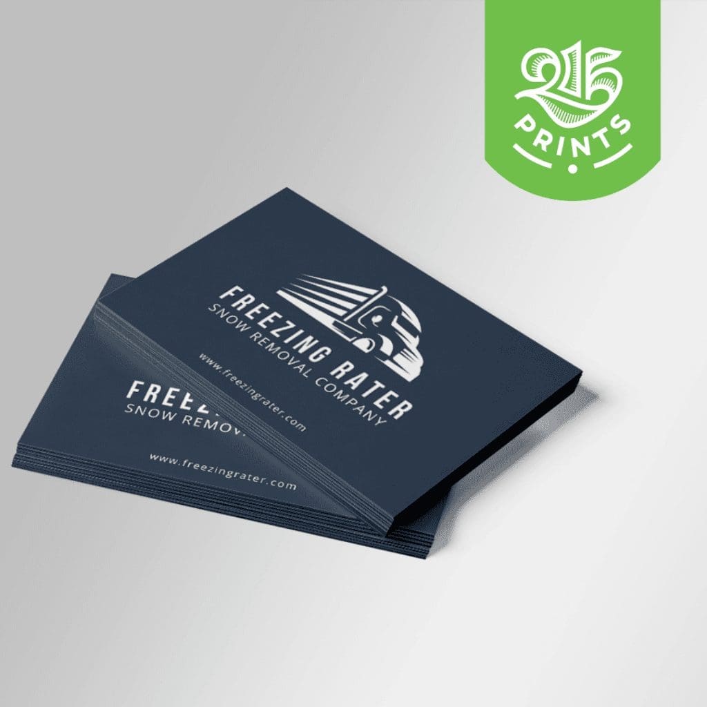 snow removal business cards