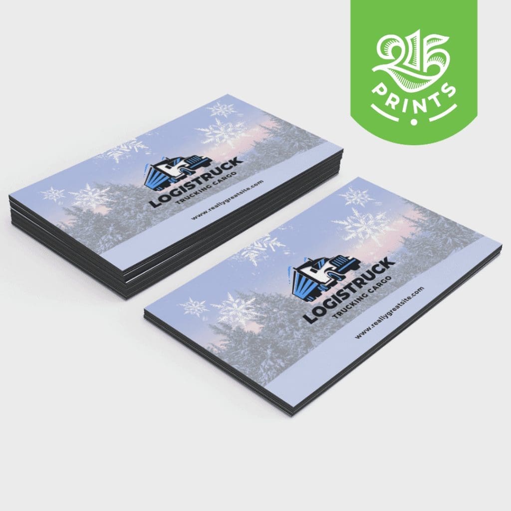 snow plowing business cards