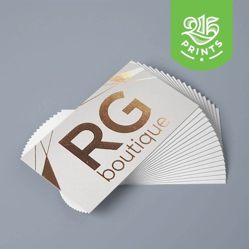metallic business cards