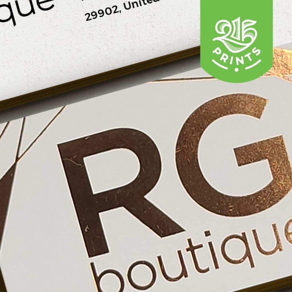 foil accent business cards