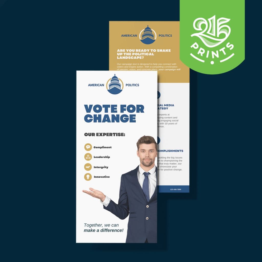 political palm cards